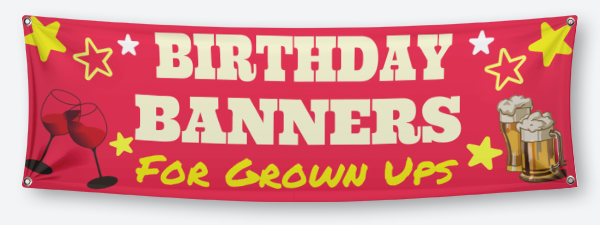 Custom Adult Birthday Banners